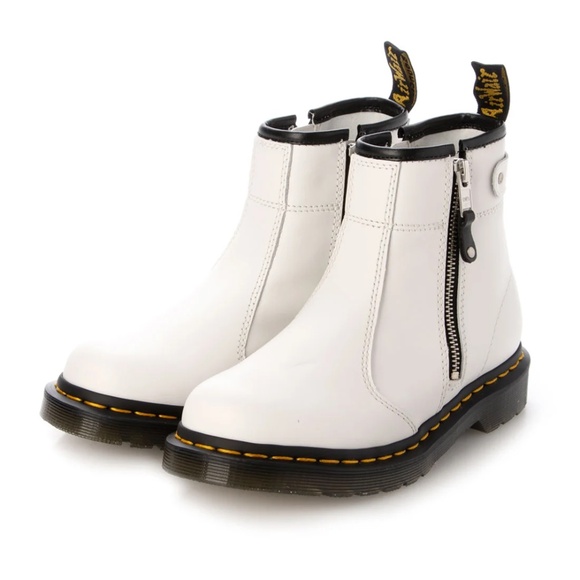 Dr. Martens 2976 Twin Zip White Leather Chelsea Boots Women's Size 6 - Picture 10 of 12